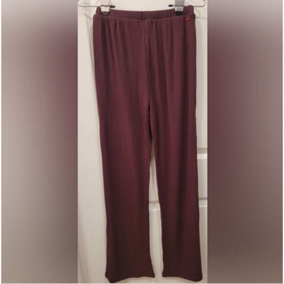 Revolve n: PHILANTHROPY NWT Reign Wine Red Pocketed Ribbed Wide Bootcut Pants XS - Picture 11 of 12